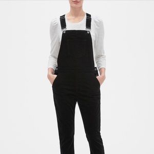 Gap black denim corduroy overalls XS